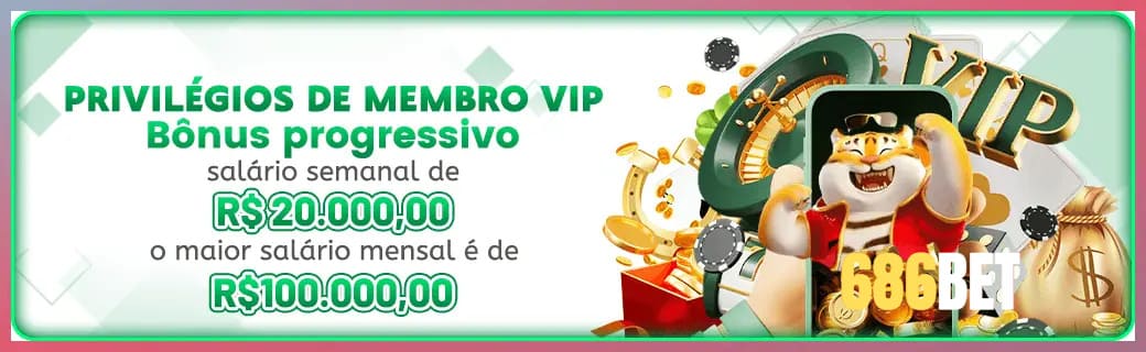 686BET bônus — cashback 15 por cento e níveis VIP